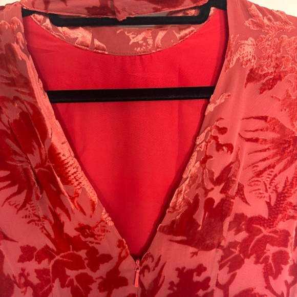 Harlow Pleated Devore Dress Size 4 By Whistles - Picture 7 of 12